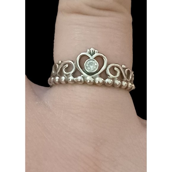 Pandora Ale S925 Marked Princess Crown Ring Size 6.75 - Picture 7 of 7